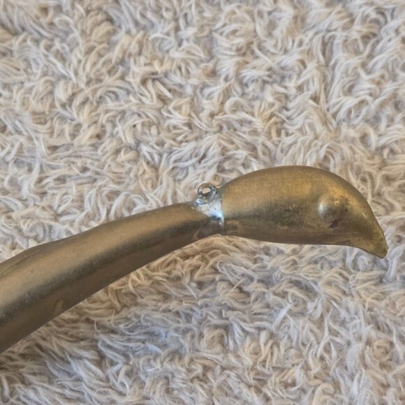 Ornate Brass Ox Horn – Vintage Decor - Picture 4 of 5